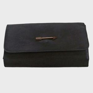 Tri-fold Black Metal Arrow Wallet